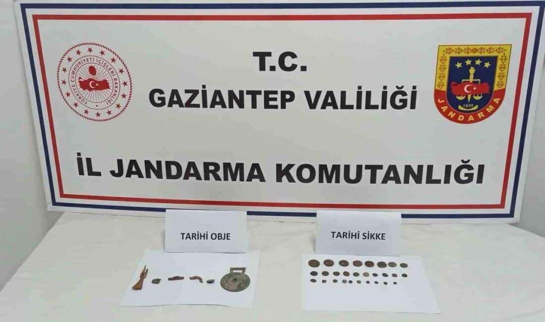 Gaziantep'te jandarma, tarihi eser kaçakçılığına yönelik düzenlediği operasyonda M.T., E.T.