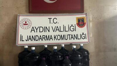 Aydın'ın Germencik ilçesinde Kızılcapınar Mahallesi'nde jandarma, kaçak alkol üretimi ve