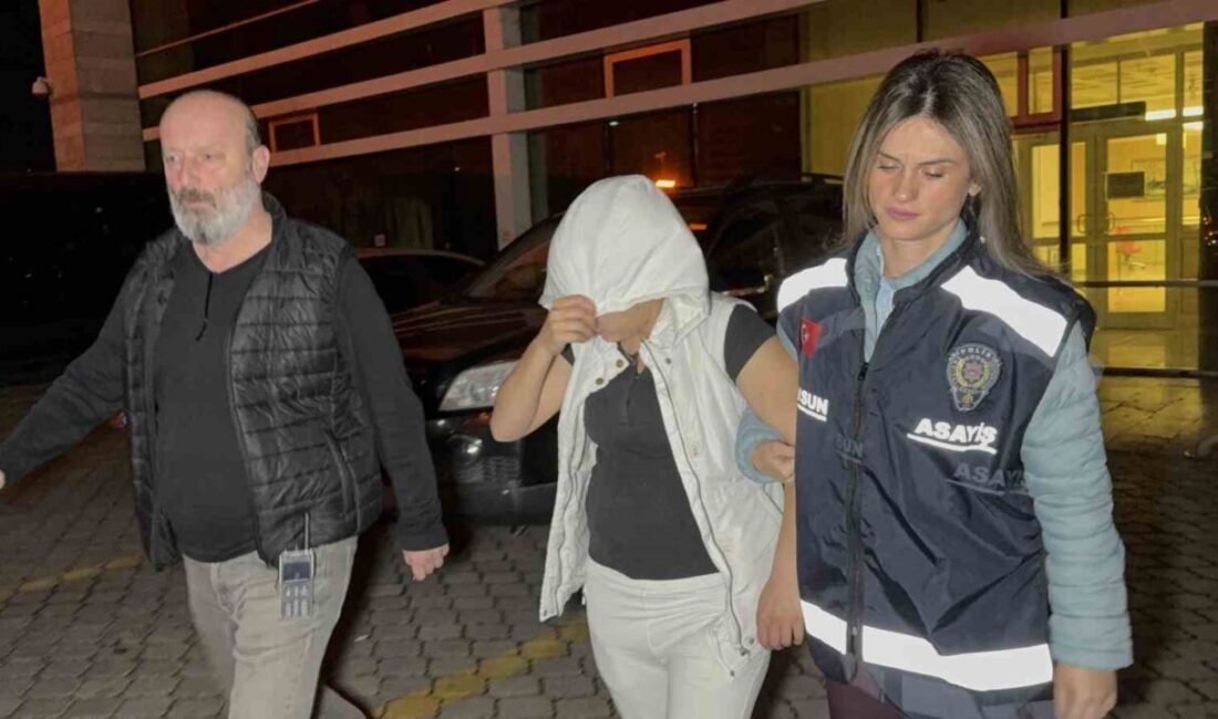 Samsun'da Çiğdem E. (33), bir evin kapısını aparatla açarak 13