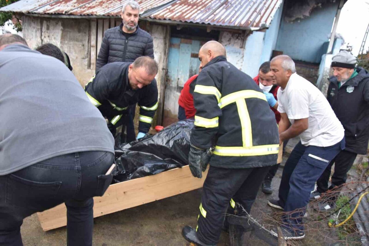 Giresun'un Görele ilçesinde Aydınlıkevler Mahallesi'ndeki bir evde çıkan yangında 83
