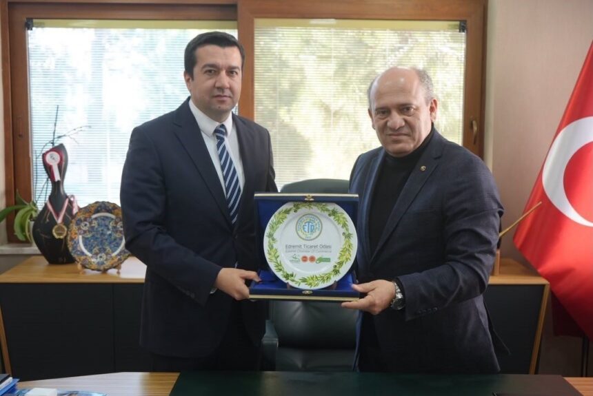 Havran Kaymakamı Muhammed Evlice, Edremit Ticaret Odası’nı ziyaret etti.