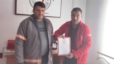 Kütahya'nın Hisarcık ilçesinde, düzenli kan bağışında bulunan Mehmet İşler, 10.