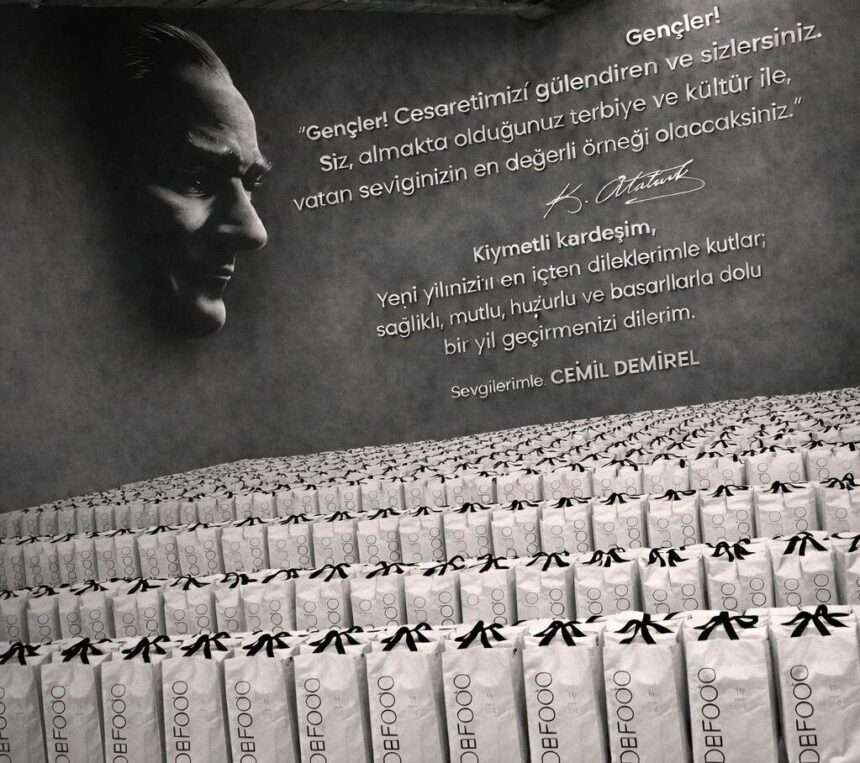 Cemil Demirel, ihtiyaç sahibi çocuklara Pınarbaşı’nda kışlık mont hediye etti.