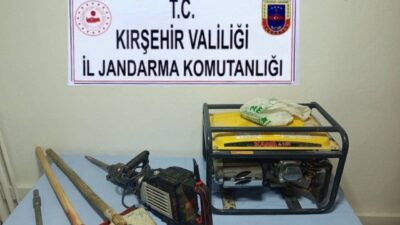 Kırşehir İl Jandarma Komutanlığı, izinsiz kazı yapan Ö.Ü., B.Ü. ve