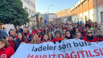 İzmir'deki işçiler, ödeme sorunları ve işten çıkarmalara karşı eylemlerine devam