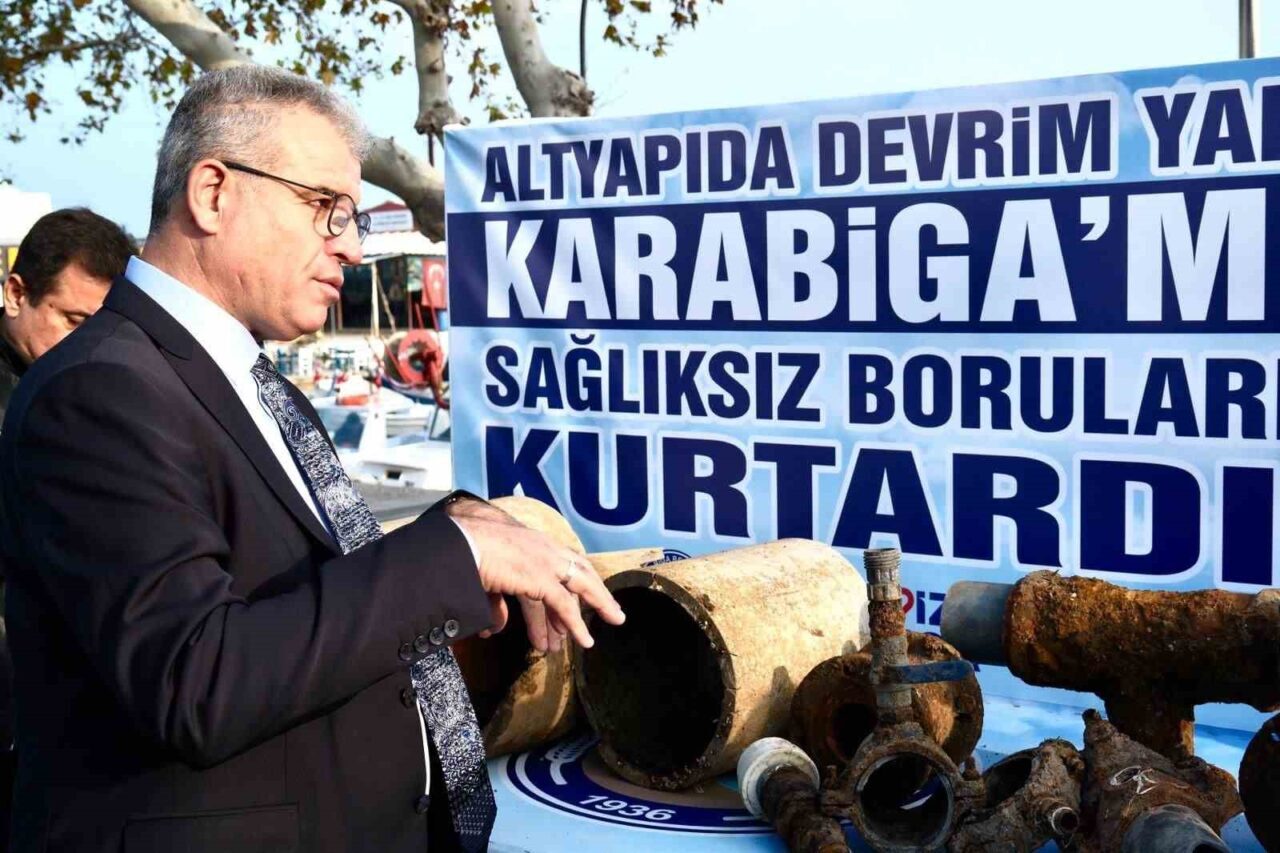 Karabiga Belediyesi, tarihi altyapı dönüşümünü tamamlayarak eski, sağlıksız su borularını