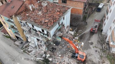 Karabük’te, 2022'deki doğal gaz patlaması sonrası ağır hasar gören Sarıipek