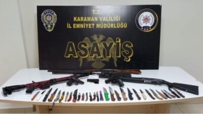 Karaman'da son bir haftada yapılan asayiş denetimlerinde 2 bin 694