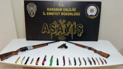 Karaman'da yapılan asayiş uygulamalarında, son bir haftada 4 bin 399