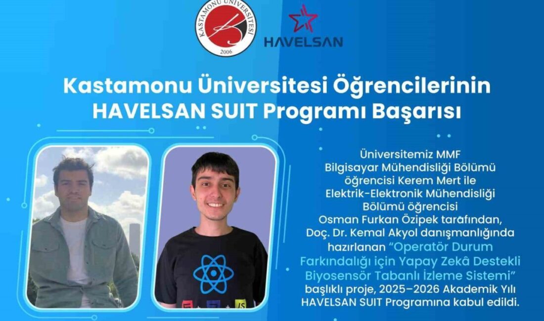 Kastamonu Üniversitesi öğrencileri Kerem Mert ve Osman Furkan Özipek'in geliştirdiği