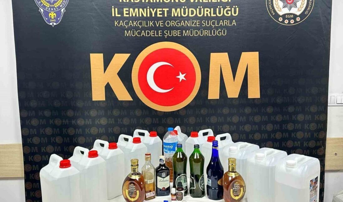 Kastamonu Emniyet Müdürlüğü, kaçak alkol üretimini önlemek amacıyla düzenlediği operasyonda