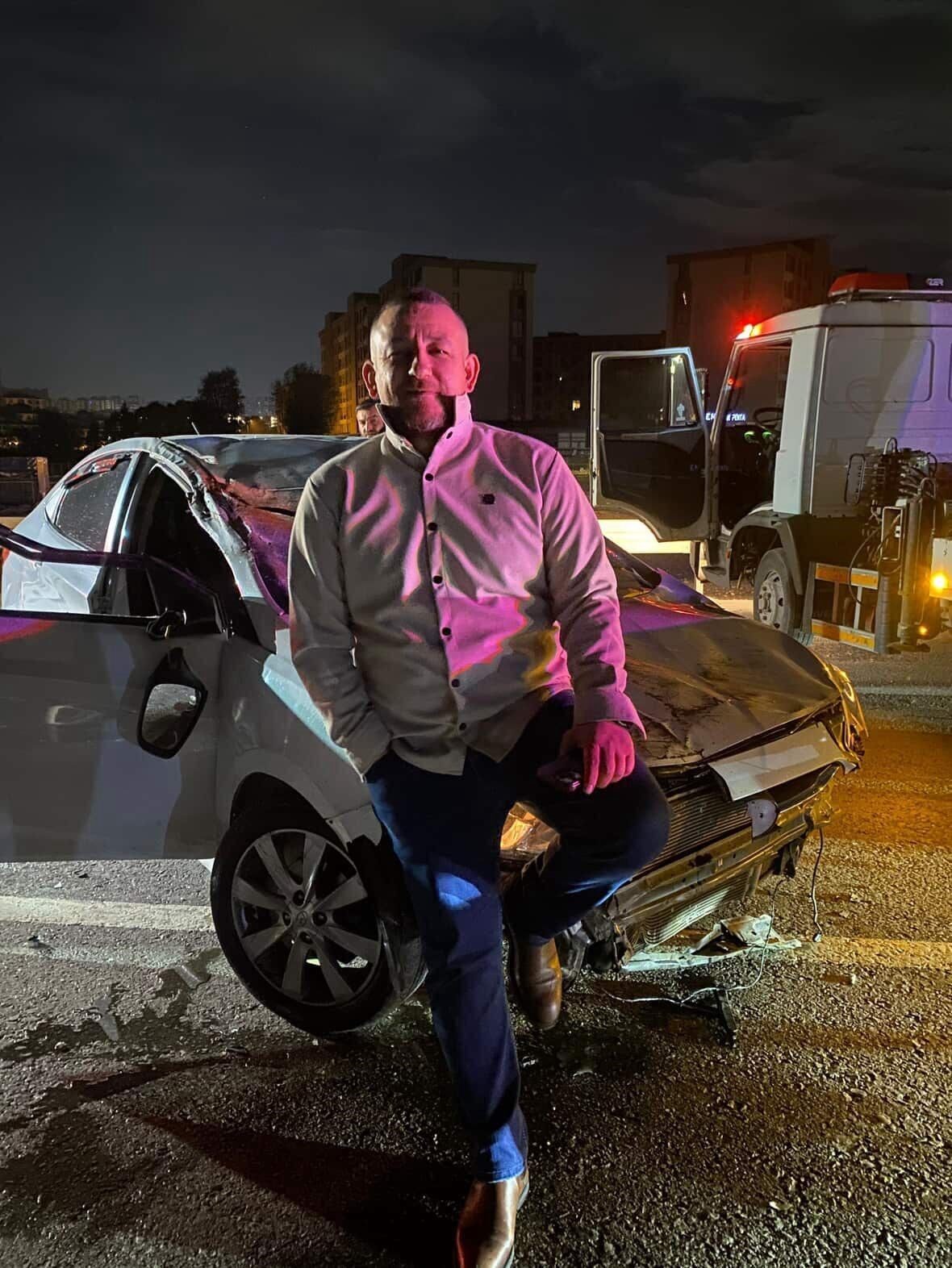 Bursa'nın Mudanya ilçesinde meydana gelen trafik kazasında, kontrolden çıkan araç