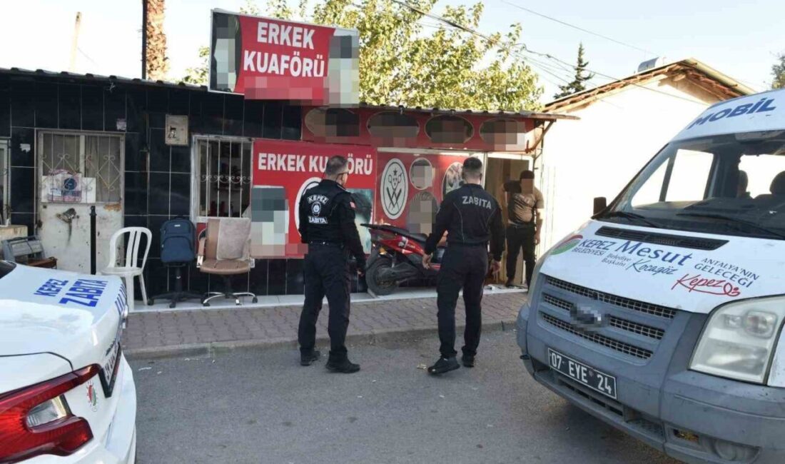 Kepez Belediyesi Zabıta Ekipleri Yabancı Berber İşyerlerinde Kapsamlı Denetim Gerçekleştirdi Kepez Belediyesi Zabıta Müdürlüğü, Güneş Mahallesi'ndeki yabancı uyruklu berberlerin iş