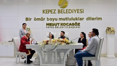 Kepez'de 12.12.2025 tarihi, yılın son özel gününde 25 çiftin nikah
