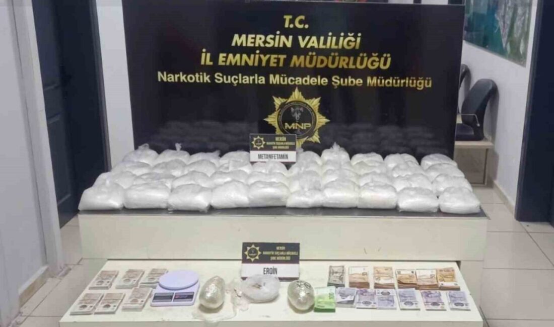 Mersin'de gerçekleştirilen polis operasyonunda, şüpheli R.A. yakalandı. Operasyonda 38 kilo