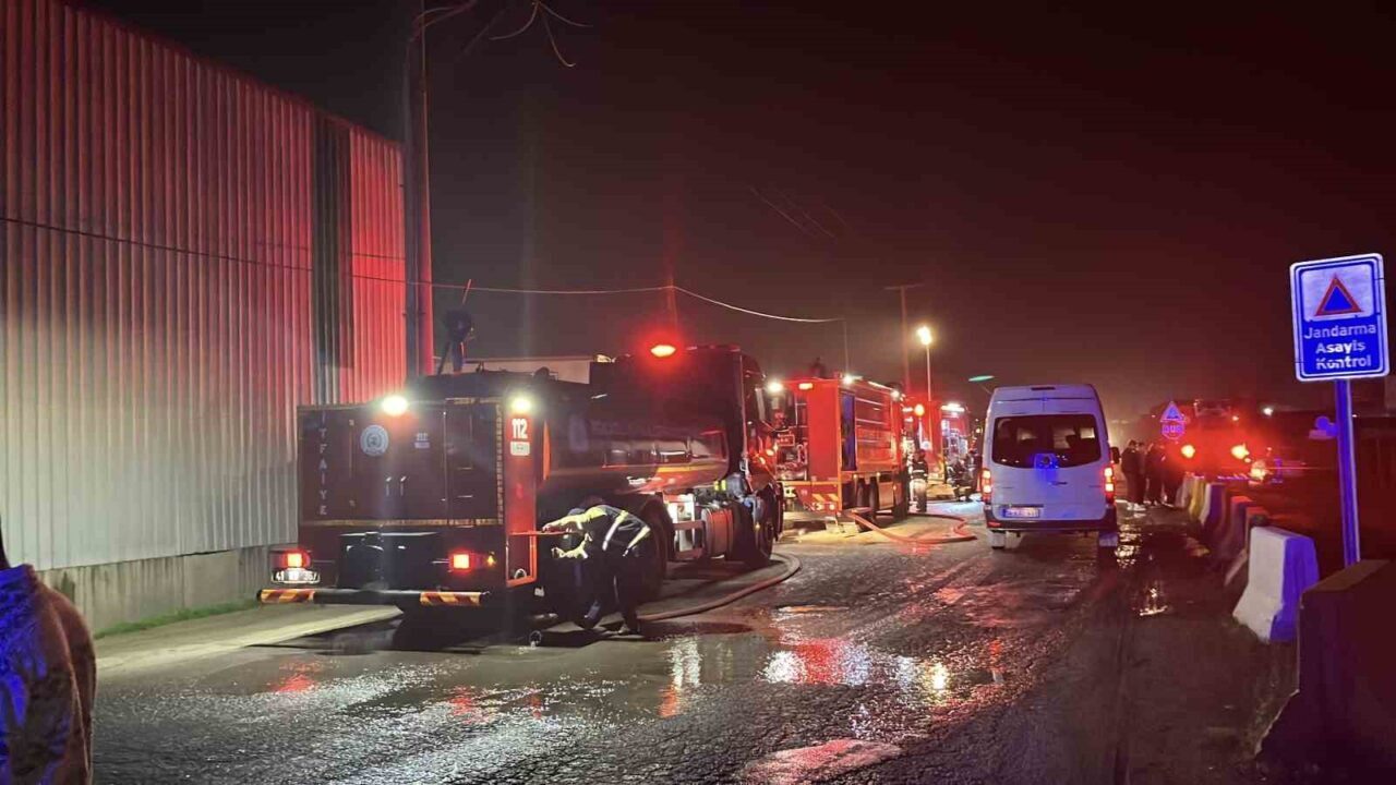 Kocaeli'nin Gebze ilçesindeki bir geri dönüşüm deposunda çıkan yangında N.T.