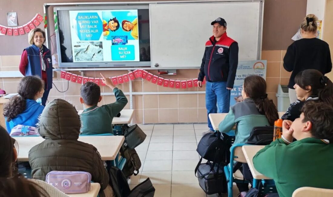 Koçarlı İlçe Tarım ve Orman Müdürlüğü, 45 ortaokul öğrencisine balık