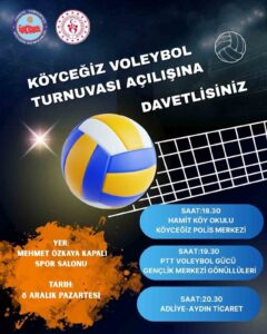 Muğla'nın Köyceğiz ilçesinde düzenlenecek Voleybol Turnuvası, 25 takımın katılımıyla 8