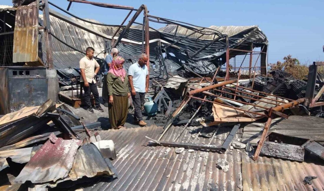 Mersin'in Erdemli ilçesinde bir düğün gecesi ev ve depoları kundaklayan