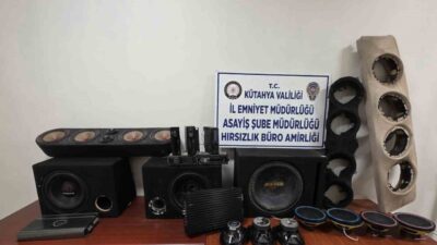 Kütahya'da Asayiş Şube Müdürlüğü Hırsızlık Büro Amirliği, 7 araçtan ses