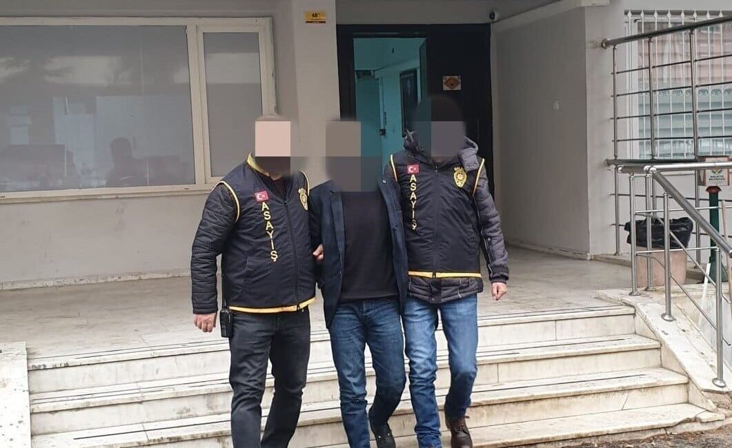 Malatya'da 34 yıl hapis cezası bulunan E.T., polis ekiplerinin çalışması