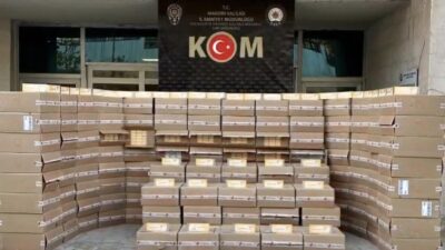 Mardin’in Kızıltepe ilçesinde düzenlenen operasyonla bir depoda 78 bin paket