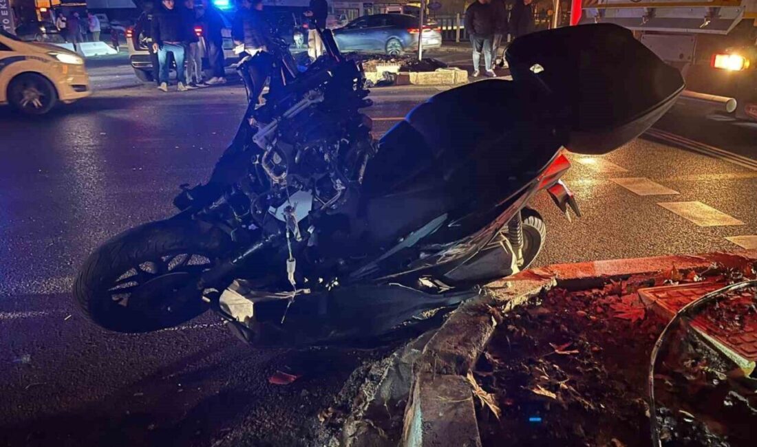 Muğla'nın Menteşe ilçesinde, Sanayi Kavşağı'nda meydana gelen motosiklet kazasında Şevki