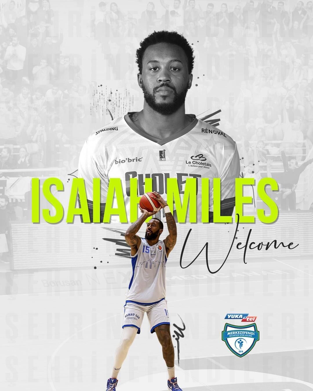 Merkezefendi Belediyesi Basket, kadrosuna Isaiah Miles'ı kattı. 31 yaşındaki ABD'li