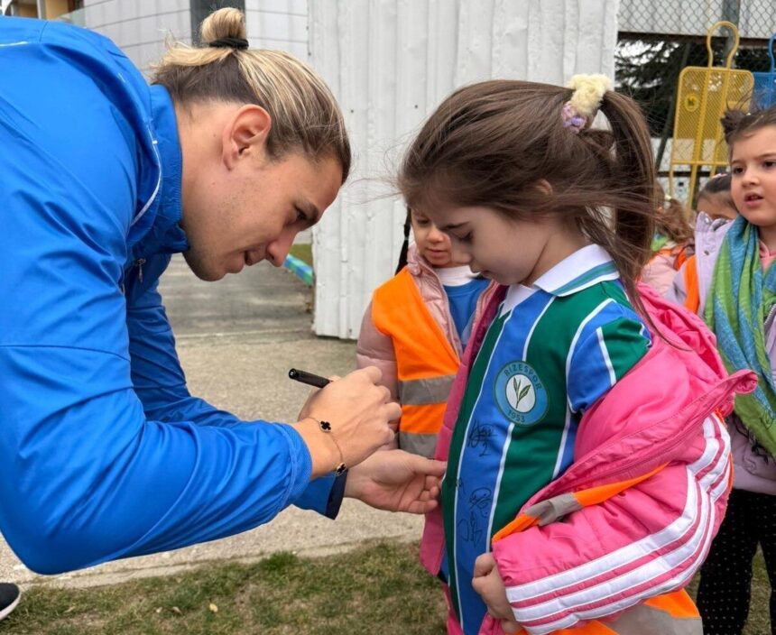 Gülbahar Anaokulu öğrencileri, Çaykur Rizespor antrenmanını ziyaret etti.