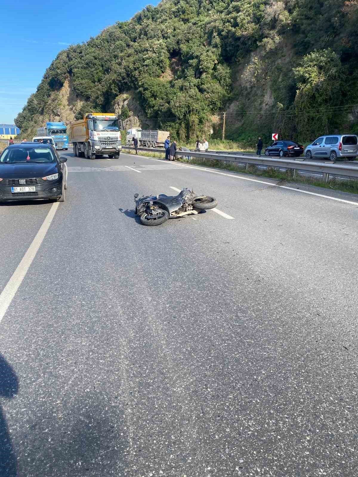 Karadeniz Ereğli'de 16 yaşındaki Can G., motosikletin kontrolünü kaybederek kaza