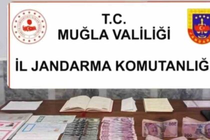 Muğla’da düzenlenen tefecilik operasyonunda çok sayıda suç unsuru ele geçirildi