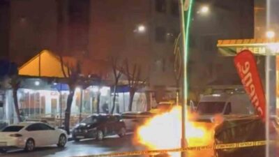 Muş’ta İstasyon Caddesi üzerindeki Eski Üstgeçit Kavşağı'nda bırakılan şüpheli çanta,