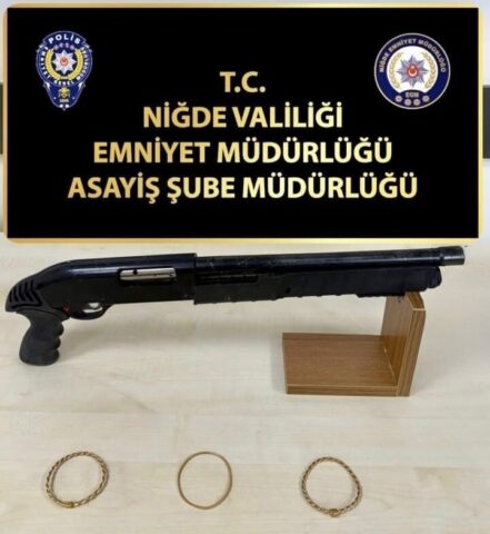 Niğde'de 1 Aralık'ta bir evden altın çalınmasının ardından, Asayiş Şube