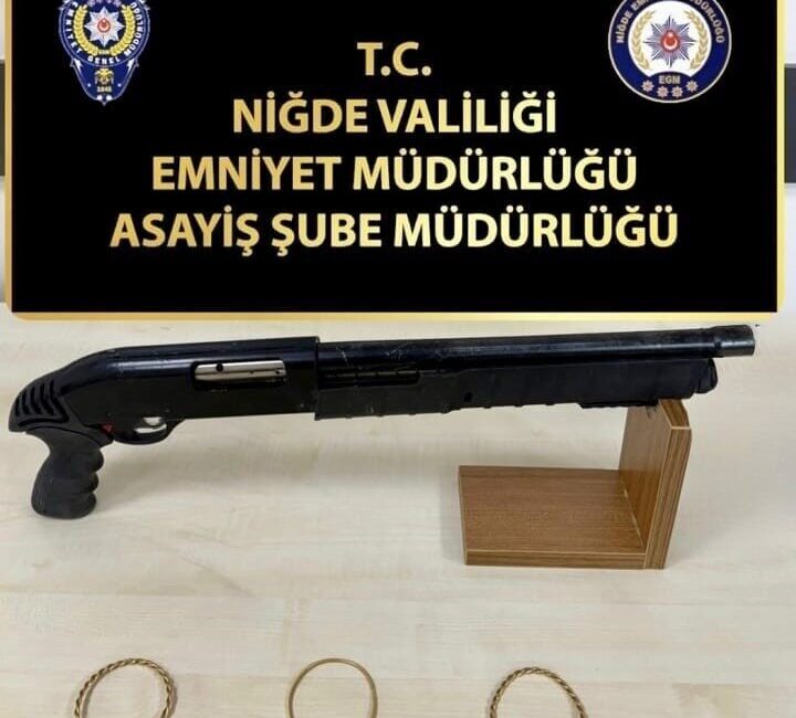 Niğde'de 1 Aralık'ta bir evden altın çalınmasının ardından, Asayiş Şube