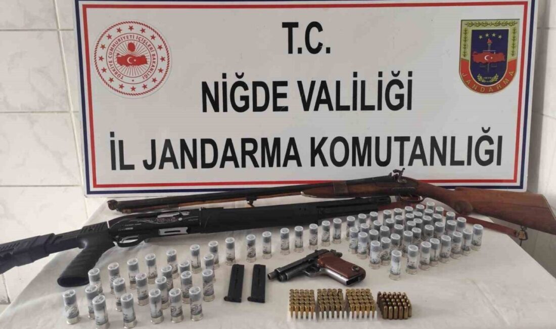 Niğde İl Jandarma Komutanlığı, Kömürcü Köyü'nde yaptığı operasyonda ruhsatsız bir