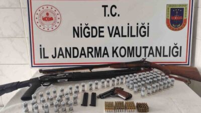 Niğde İl Jandarma Komutanlığı, Kömürcü Köyü'nde yaptığı operasyonda ruhsatsız bir