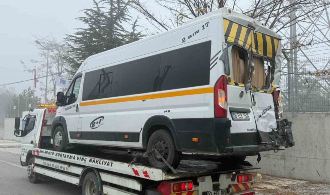 Afyonkarahisar'ın Emirdağ ilçesinde öğrenci servisi ile tır ve hafif ticari