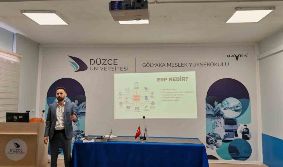 Düzce Üniversitesinde ERP Sistemi Üzerine Bilgilendirici Etkinlik Gerçekleşti Düzce Üniversitesi Gölyaka Meslek Yüksekokulu'nda düzenlenen mezun buluşmasında iş analisti