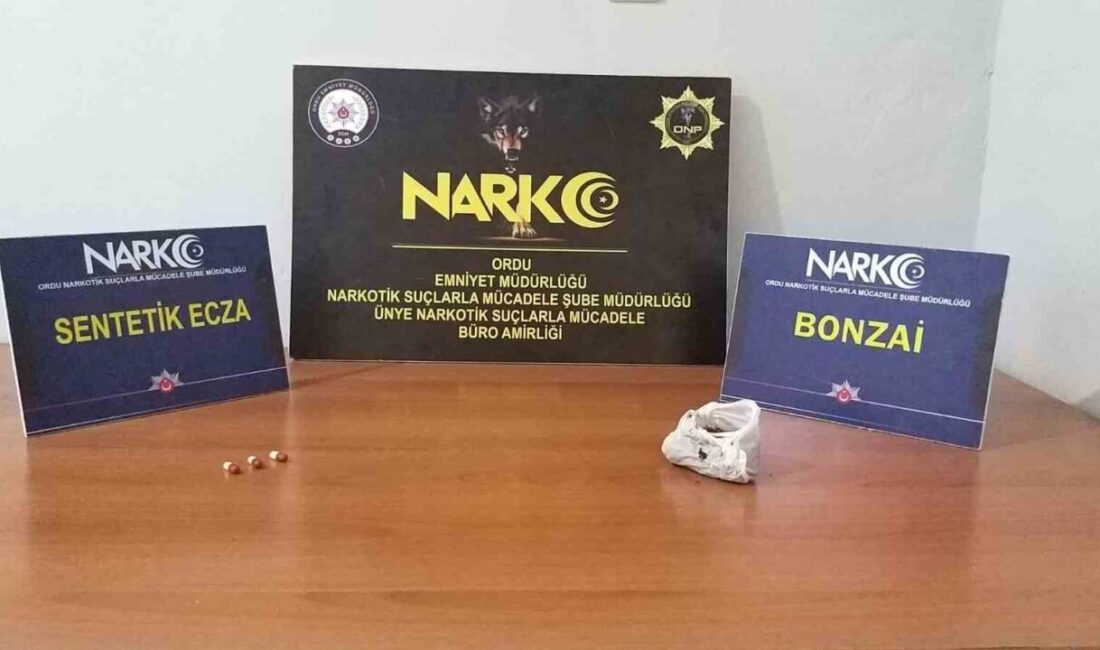 Ordu İl Emniyet Müdürlüğü Narkotik Suçlarla Mücadele Şube Müdürlüğü'nün operasyonlarında