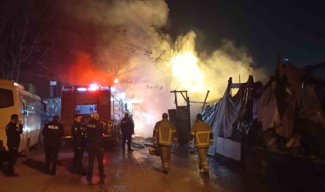 Bursa'nın Osmangazi ilçesinde sabah saatlerinde bir barakada çıkan yangın, içeride