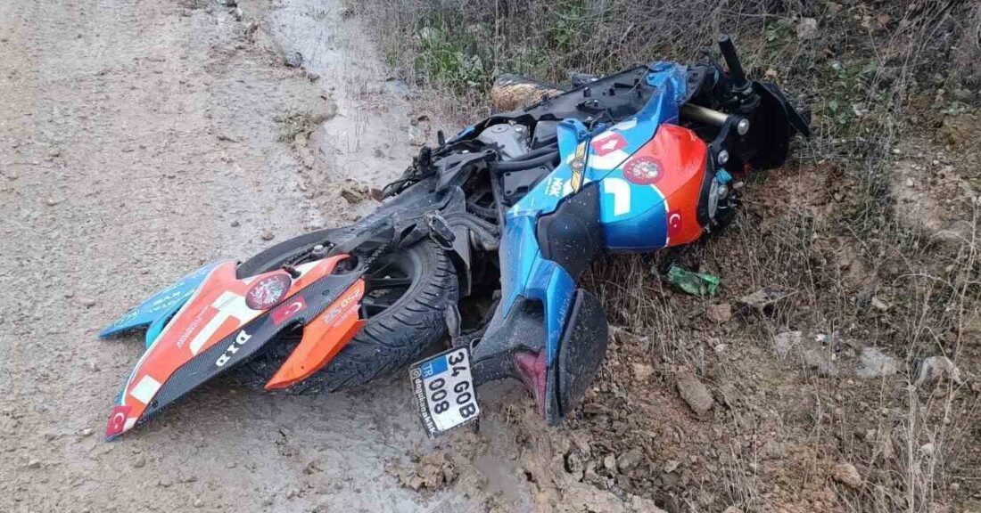 Bilecik'in Osmaneli ilçesinde otomobil ile motosikletin çarpışması sonucu Veli D.