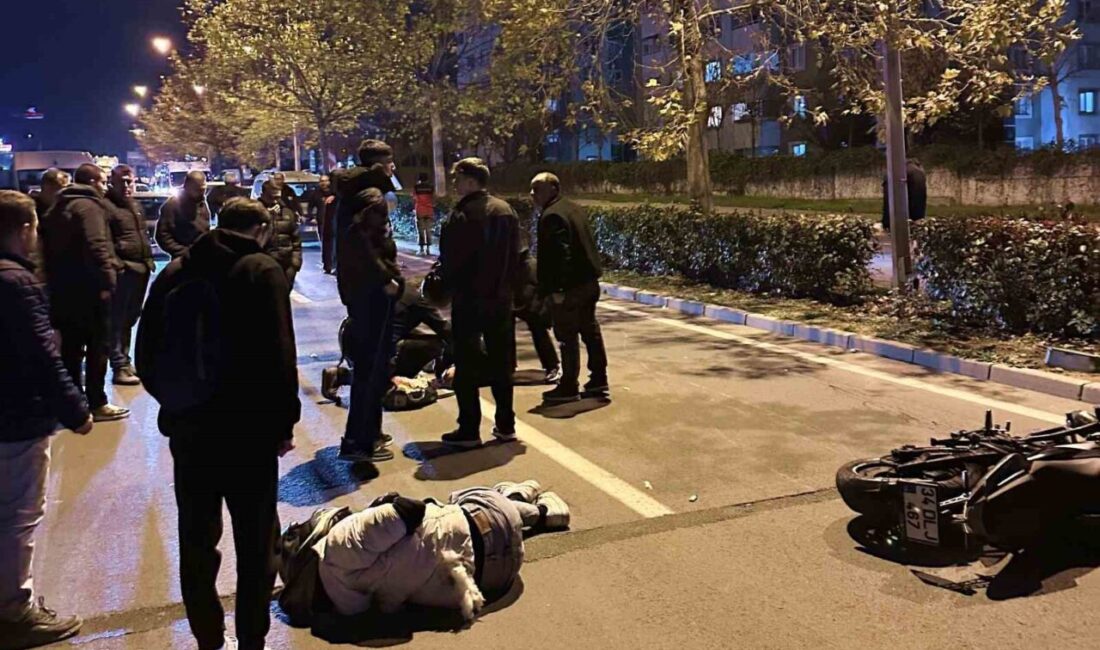 Tekirdağ Çorlu’da motosikletin otomobille çarpışması sonucu A.D. ve B.S. yaralandı.