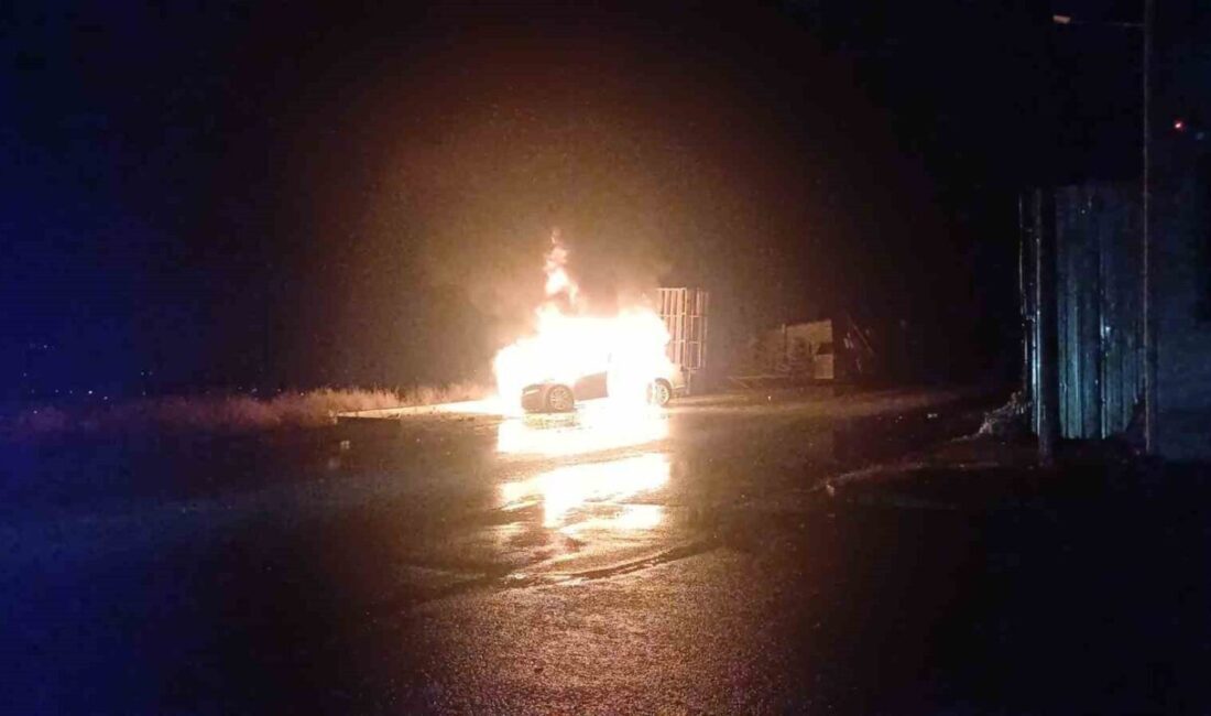 Çorum'un Küçük Sanayi Sitesi'nde park halindeki 19 ABC 463 plakalı