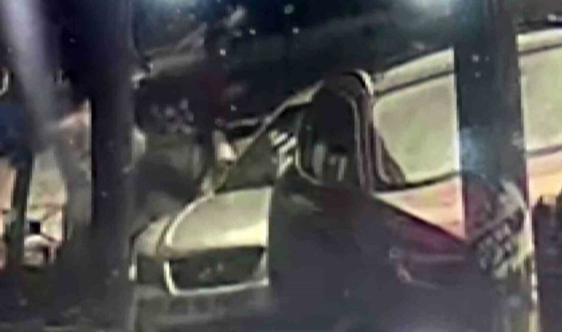 Adana'nın Seyhan ilçesinde Enver Güven’in misafirinin park halindeki aracının dikiz