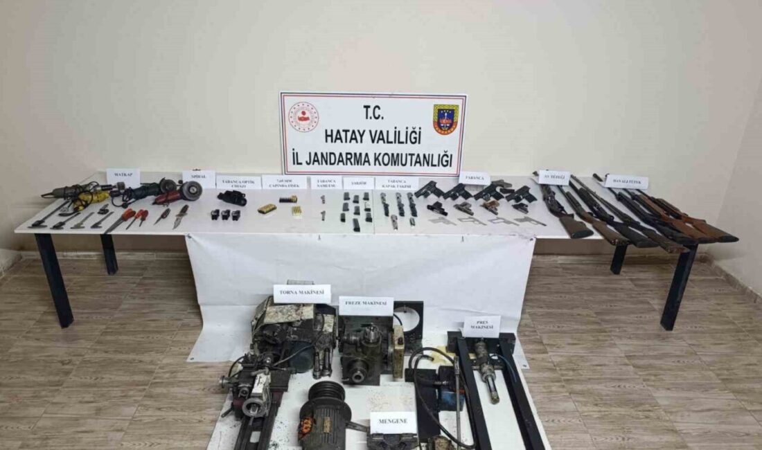 Hatay'ın Payas ilçesinde M. D. isimli şahıs, evinde silah imal