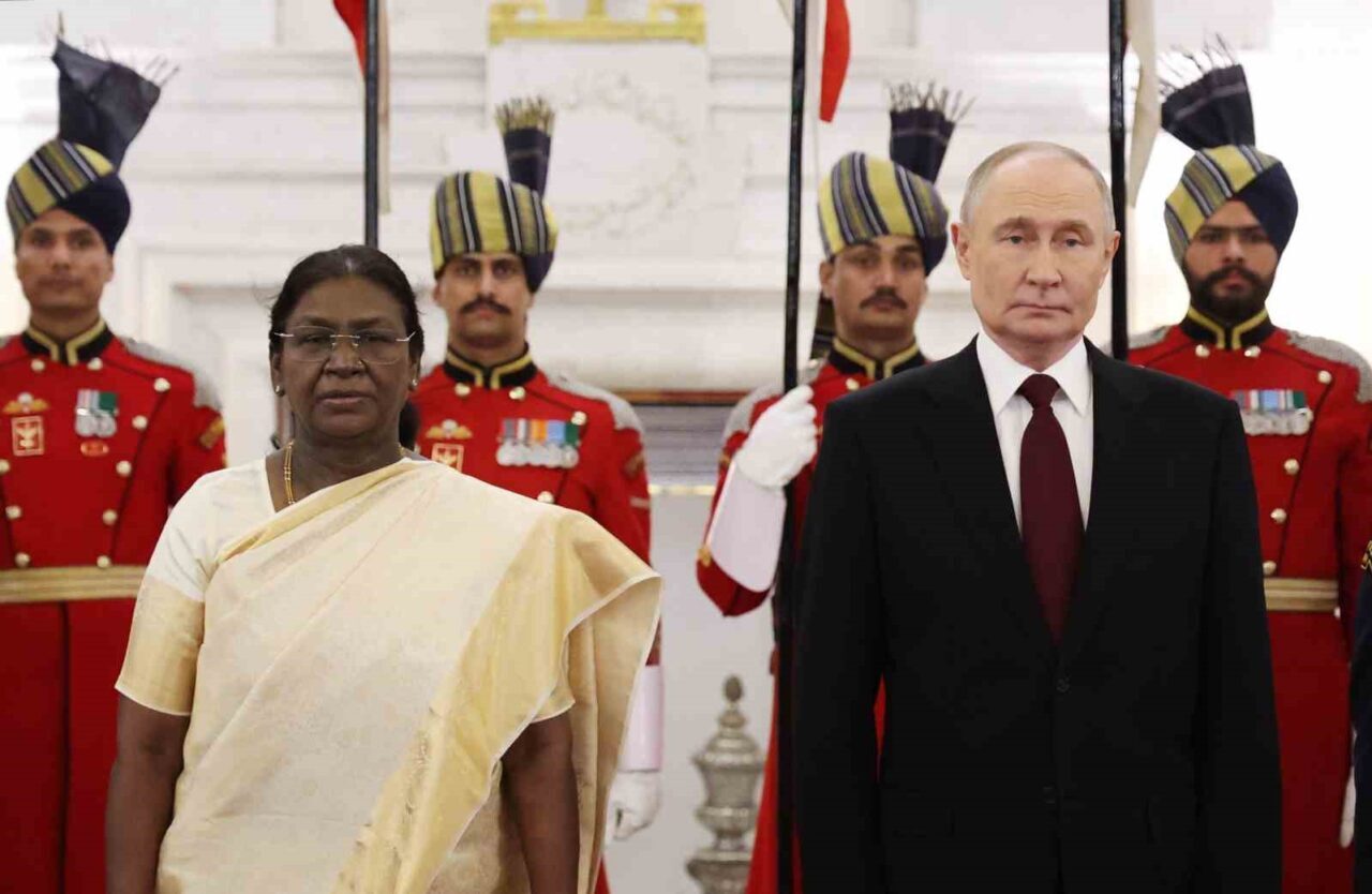 Rusya Devlet Başkanı Vladimir Putin, Hindistan'da düzenlenen resepsiyonda, Rusya ile