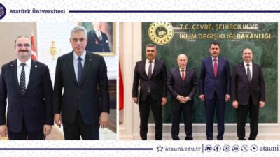 Atatürk Üniversitesi Rektörü Prof. Dr. Ahmet Hacımüftüoğlu, Ankara'da Sağlık Bakanı