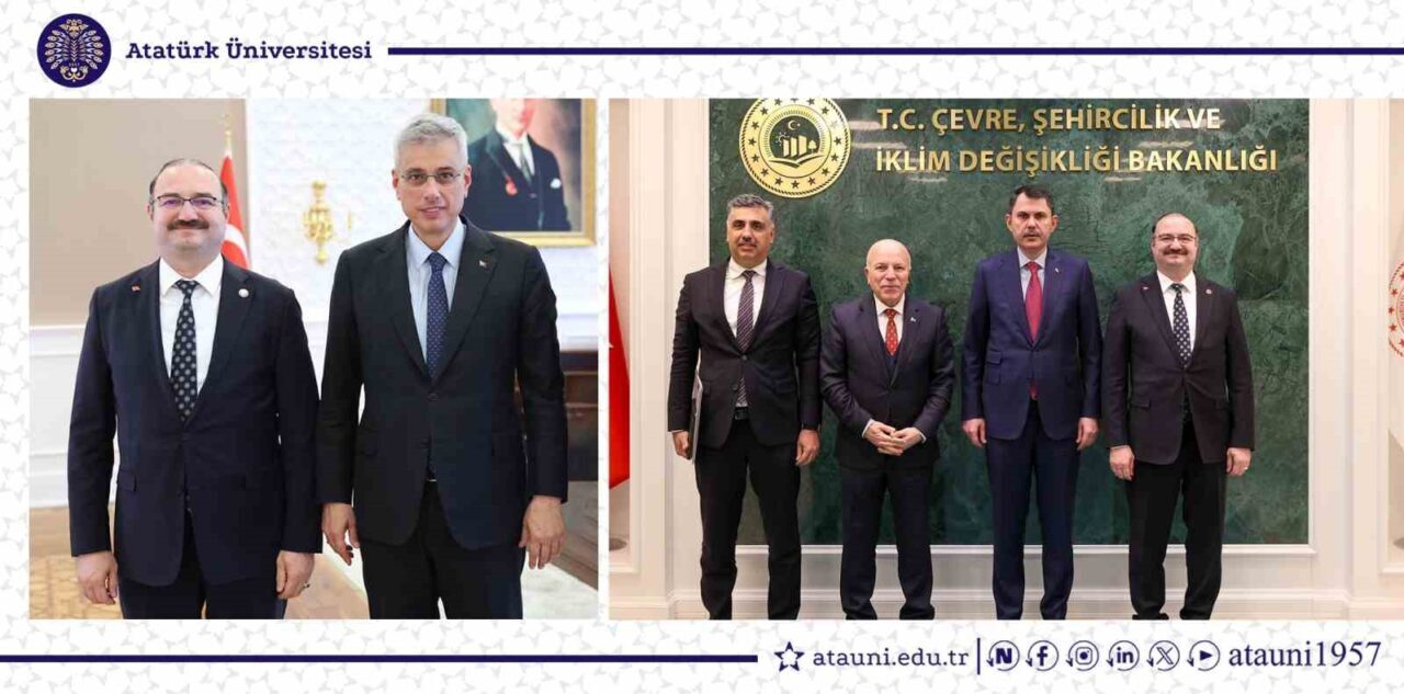 Atatürk Üniversitesi Rektörü Prof. Dr. Ahmet Hacımüftüoğlu, Ankara'da Sağlık Bakanı