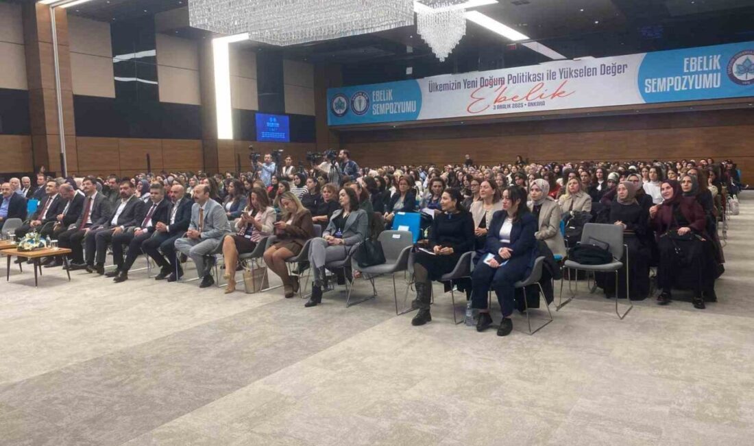 Ankara'da düzenlenen Ebelik Sempozyumu'nda konuşan Sağlık-Sen Genel Başkanı Mahmut Faruk