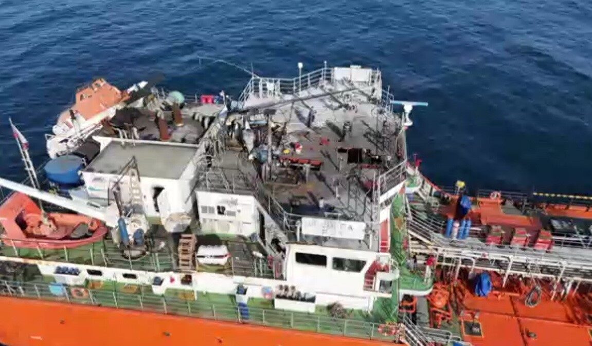 MIDVOLGA-2 adlı tanker, Gürcistan'dan Rusya'ya ayçiçeği yağı taşırken uluslararası sularda